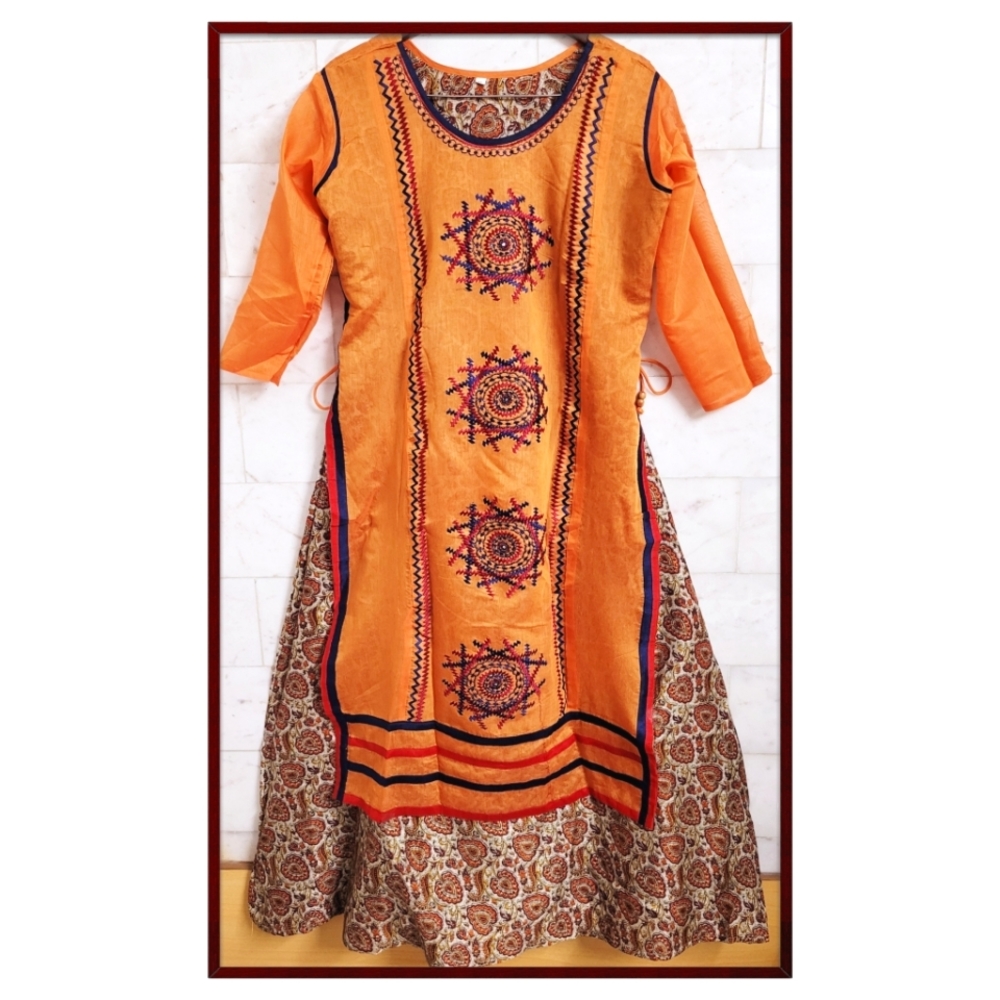 Lengha Style Anarkali Kurta - Picture 1 of 9